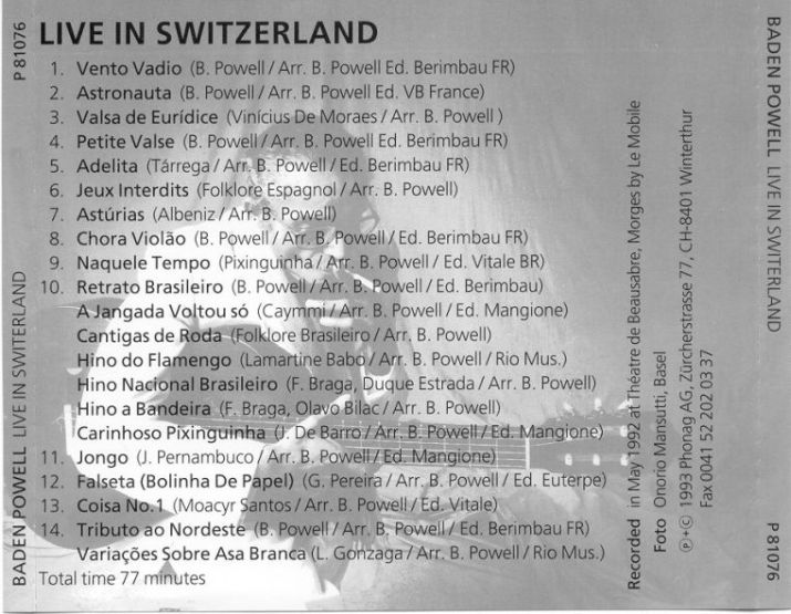 1993 - Live in Switzerland