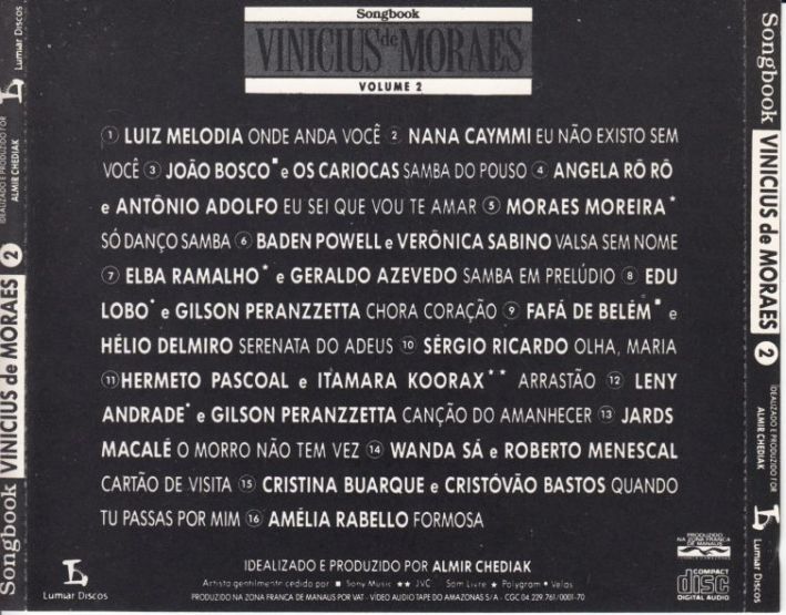 1993 - Vinicius de Moraes - Songbook Vol.2