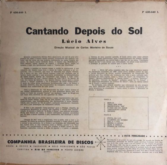 1961 - Lúcio Alves – Cantando Depois Do Sol