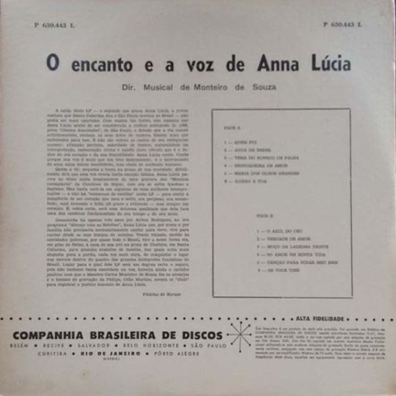 1960 - Anna Lúcia - O Encanto E A Voz De Anna Lúcia