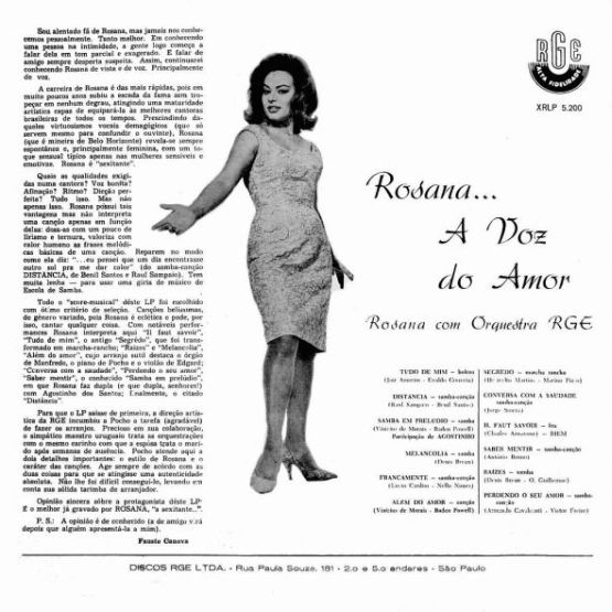 1963 - Rosana Toledo - A Voz do Amor
