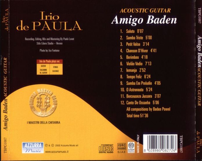 2002 - Irio de Paula - Amigo Baden